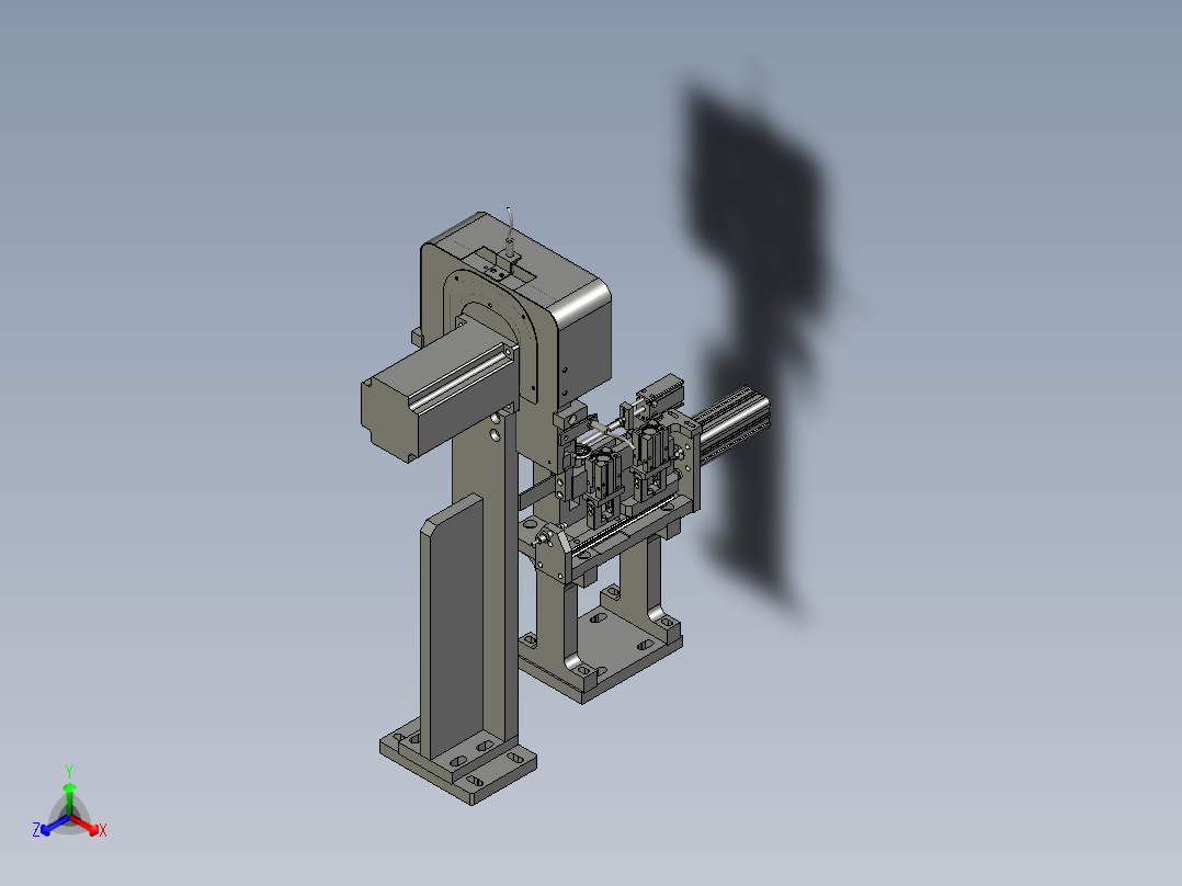 HG004-01-00悬臂进料正等轴测图