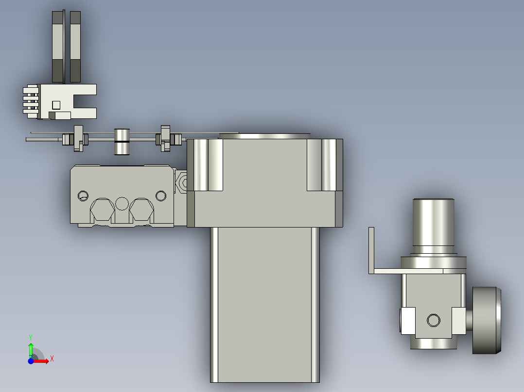 磁铁上料前视图