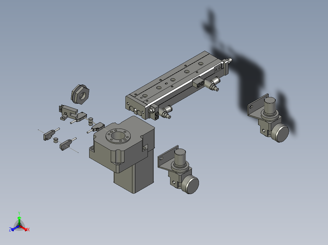 磁铁上料正等轴测图