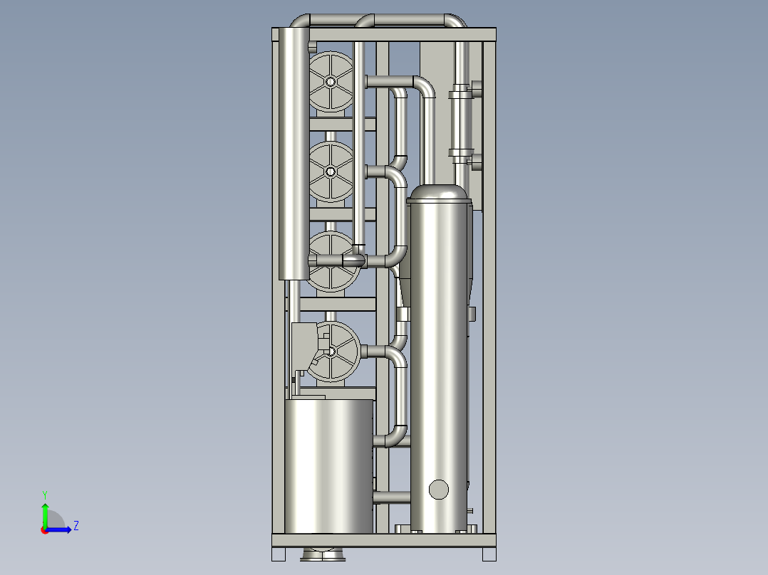 延迟焦化装置的污水过滤器左视图