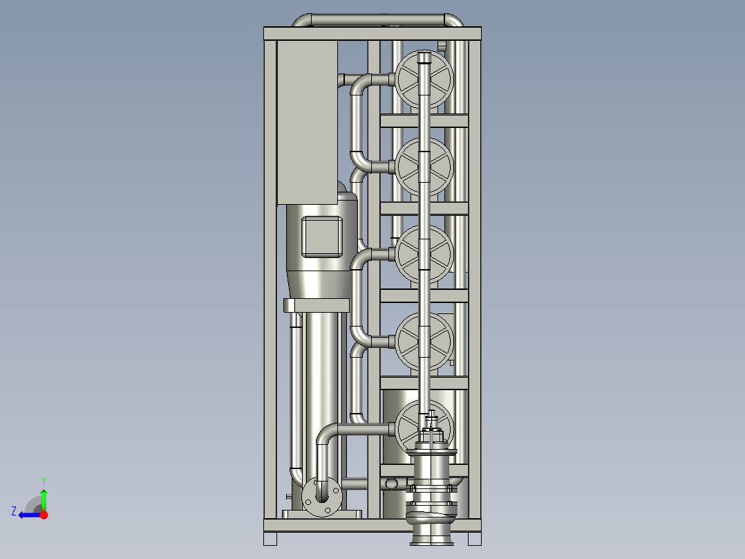 延迟焦化装置的污水过滤器右视图