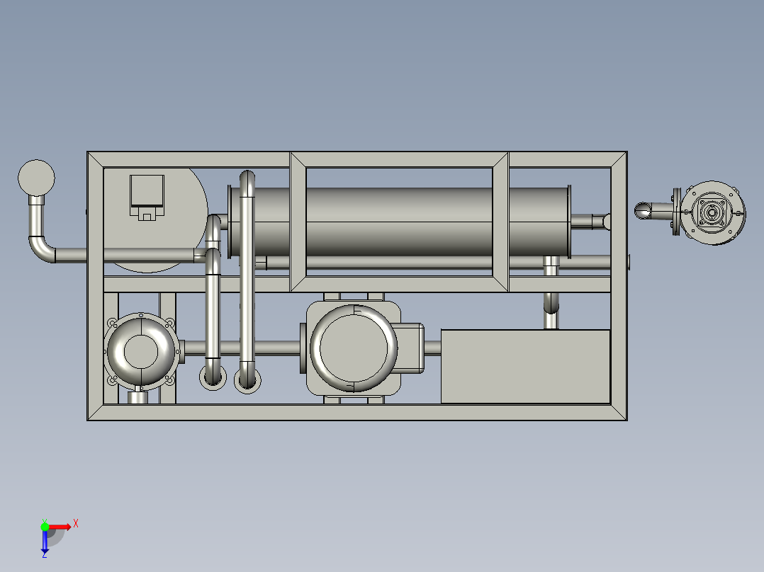 延迟焦化装置的污水过滤器俯视图