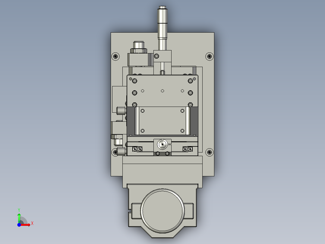 刀片切割前视图
