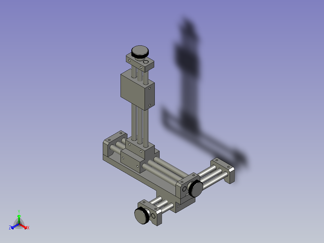 三维固定座正等轴测图