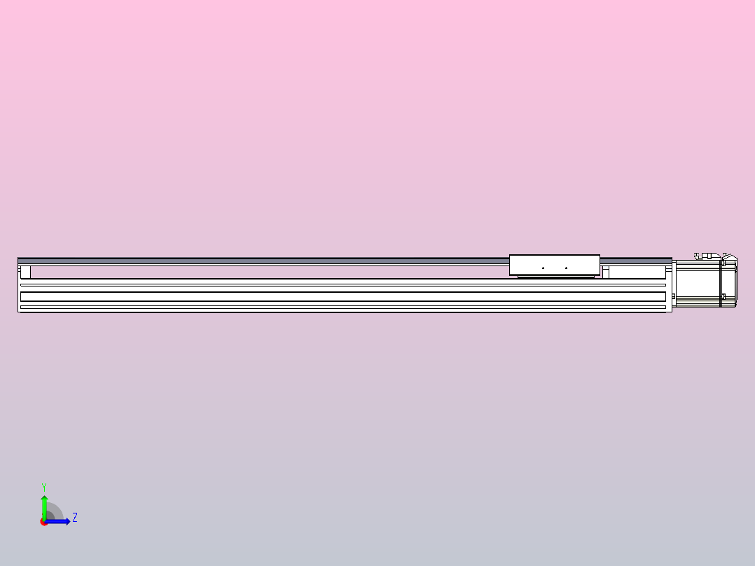 日规模组半封闭丝杆TPA-HNR-175D-2510C-L800-M-Y-P75-N3左视图