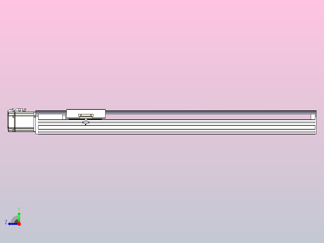 日规模组半封闭丝杆TPA-HNR-175D-2510C-L800-M-Y-P75-N3右视图