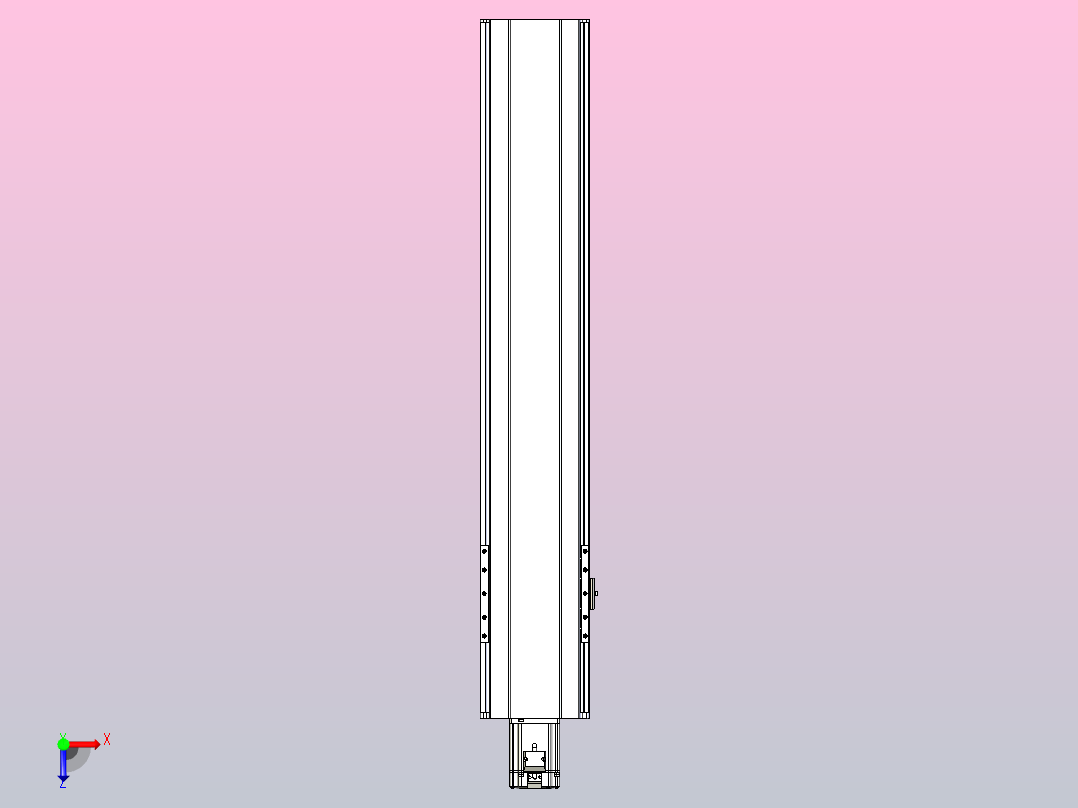 日规模组半封闭丝杆TPA-HNR-175D-2510C-L800-M-Y-P75-N3俯视图