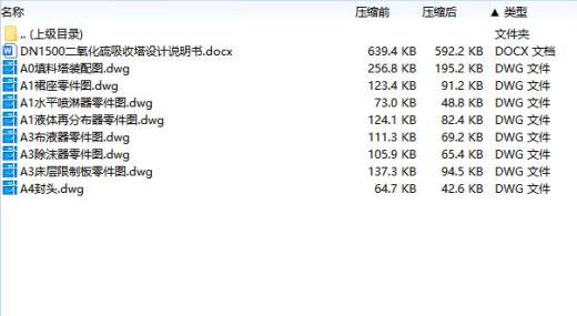 DN1500二氧化硫吸收塔设计含8张CAD图缩略图