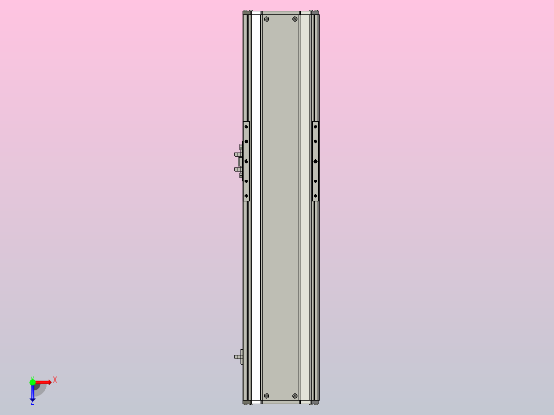 SYS14-300-M-400W滚珠花健、支撑座、滚珠丝杠、交叉导轨、直线模组.STEP俯视图
