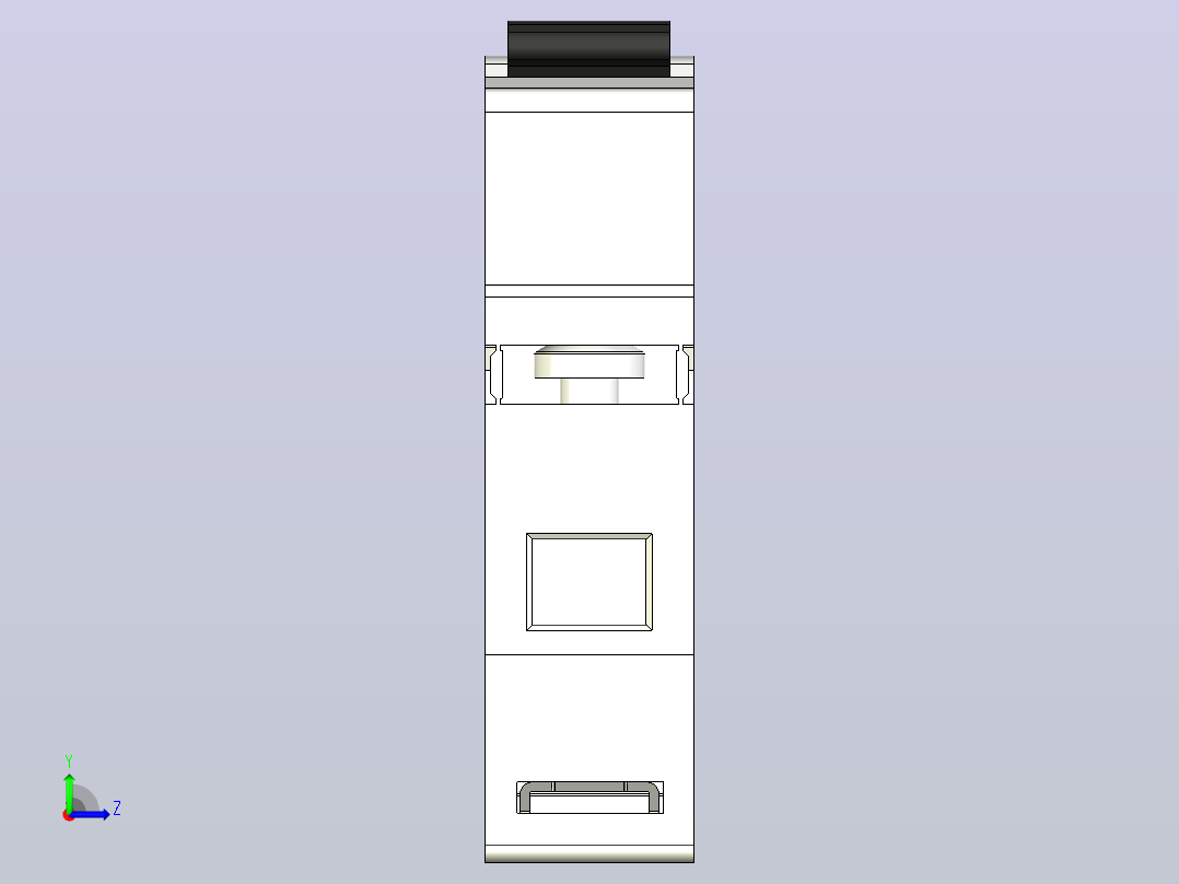 单极开关KB-D_1p三菱电机左视图