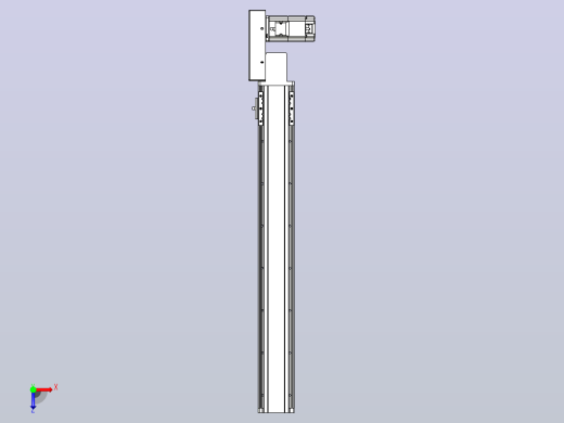皮带直线轴半封闭可选导轨TPA-HNB-85D-90-L600-MR-Y-P20-N3俯视缩略图