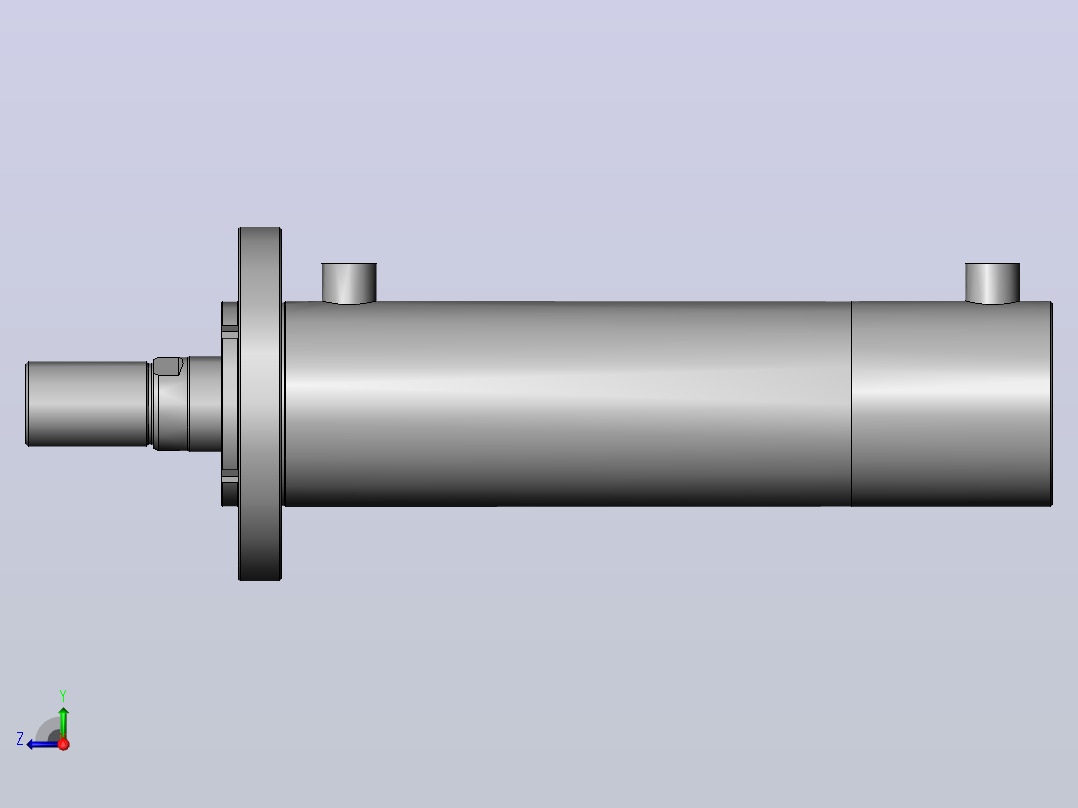 HSG-100X56-FC 圆形前法兰型圆型工程油缸[HSG-100X56-300-FC]右视图
