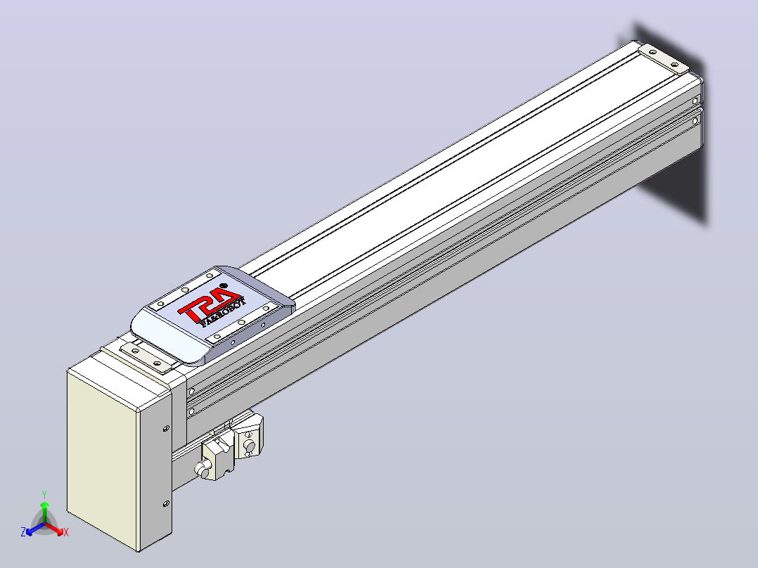 滚珠丝杠直线轴带导轨全封闭TPA-HCR-65S-1610C-L350-MP-C-P10-N3主视图