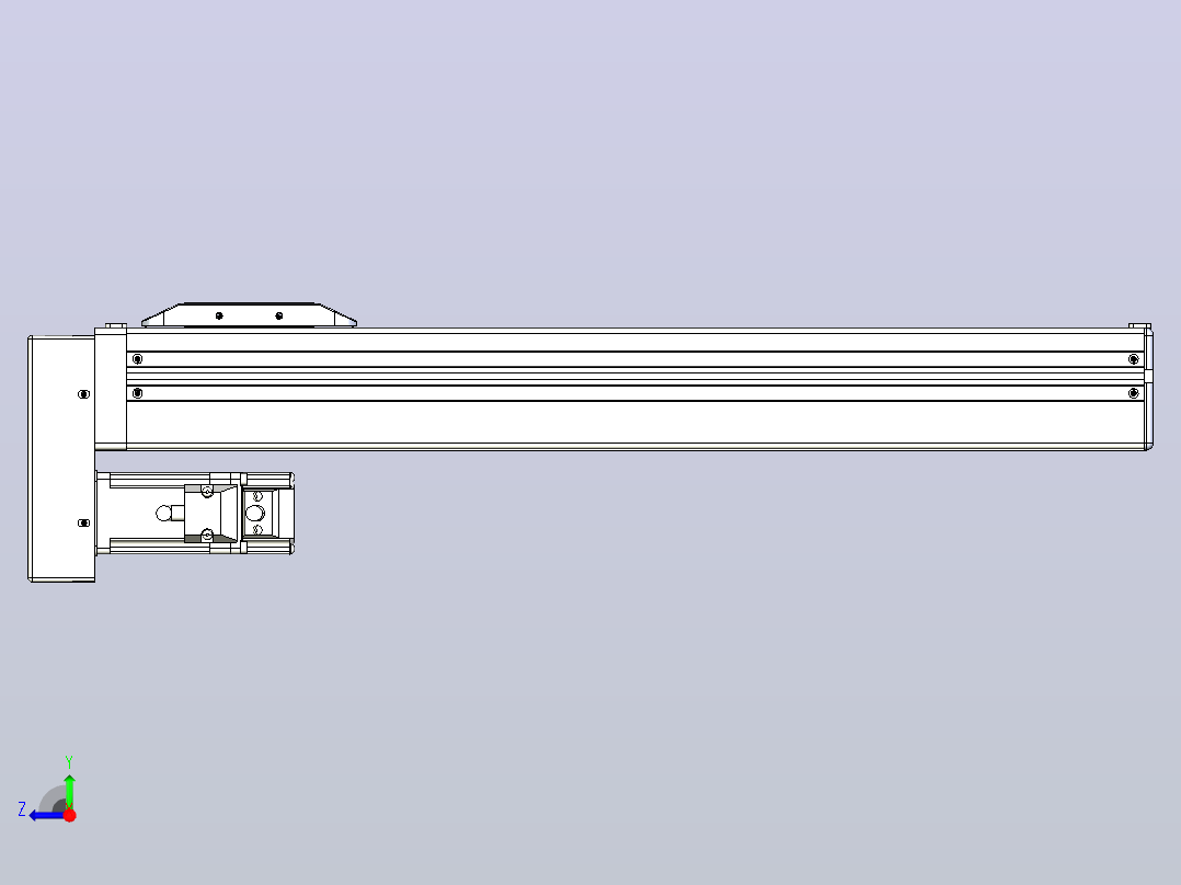 滚珠丝杠直线轴带导轨全封闭TPA-HCR-65S-1610C-L350-MP-C-P10-N3右视图