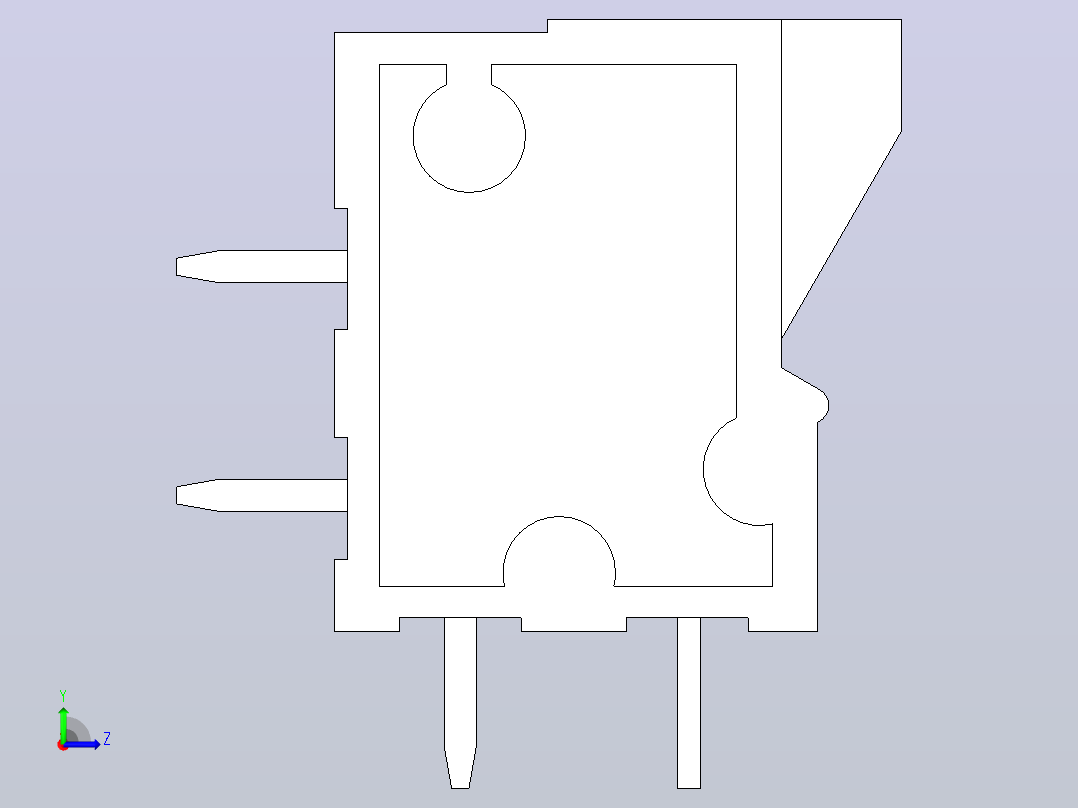 PCB弹簧接线端子DG141RKF141R254左视图