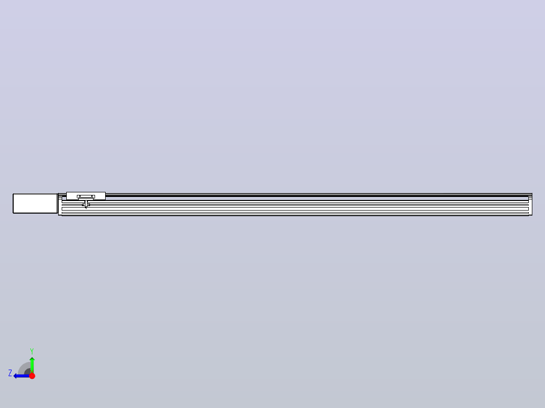 皮带直线轴半封闭可选导轨TPA-HNB-140D-120-L1350-MR-Y-P40-N3右视图
