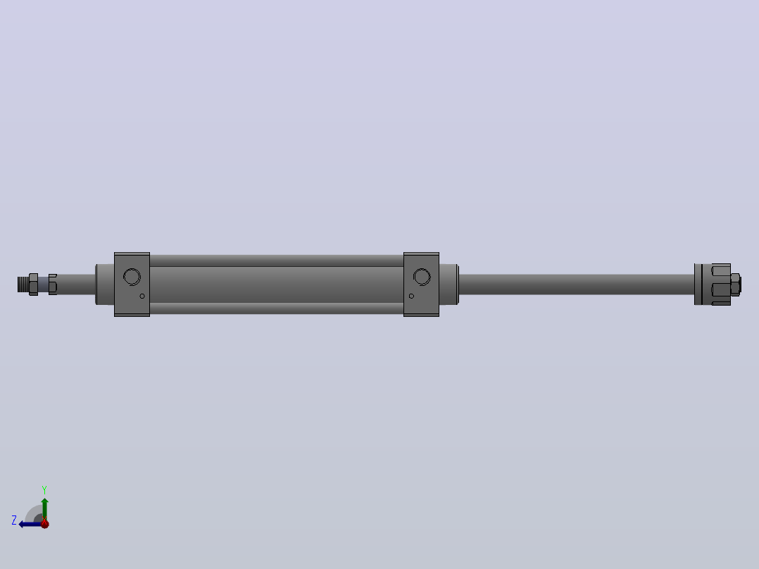 SUJ双轴复动行程可调型气缸SUJ40×175-30---CS1U主视图