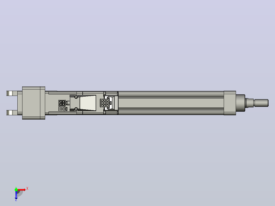 轻载电动缸TPA-ESR25-1002C-L200-MR-CB-W-P10-C3俯视图
