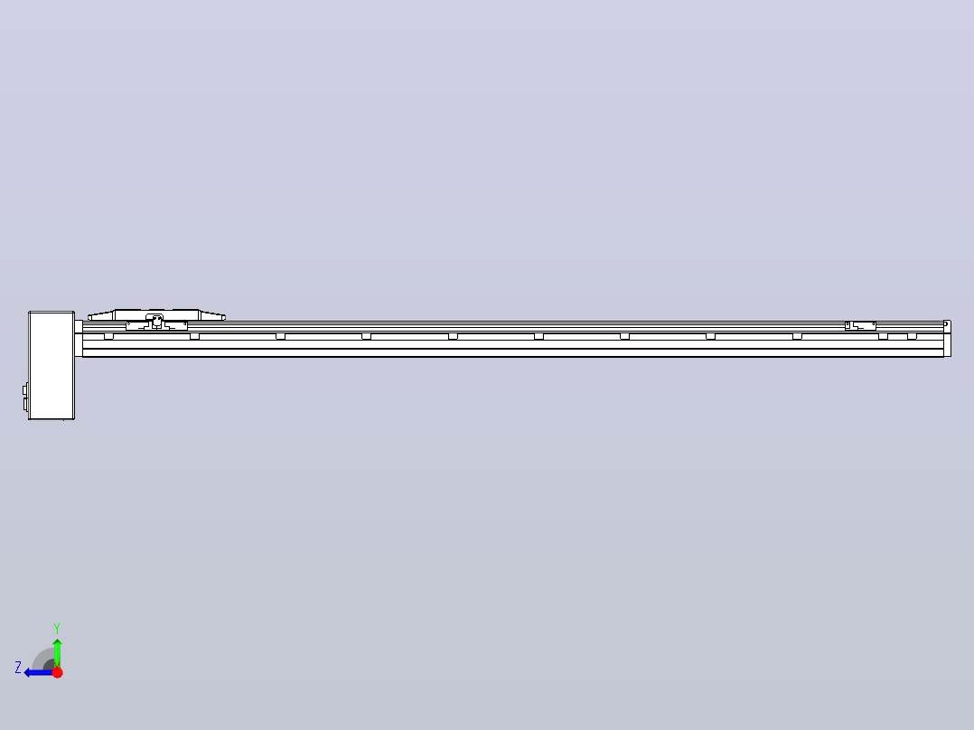 机器人皮带驱动直线轴TPA-GCB-150-P80-L1200-RP-M75-N3右视图
