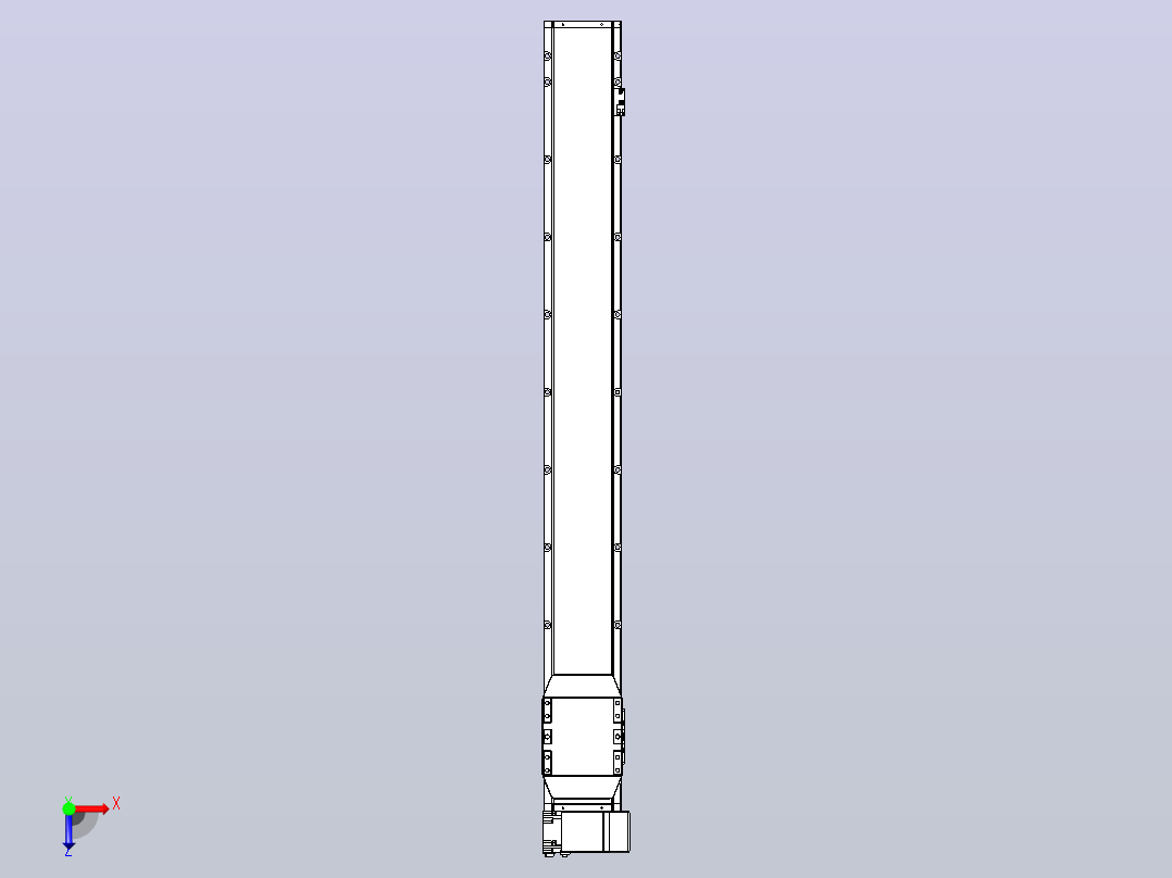 机器人皮带驱动直线轴TPA-GCB-150-P80-L1200-RP-M75-N3俯视图