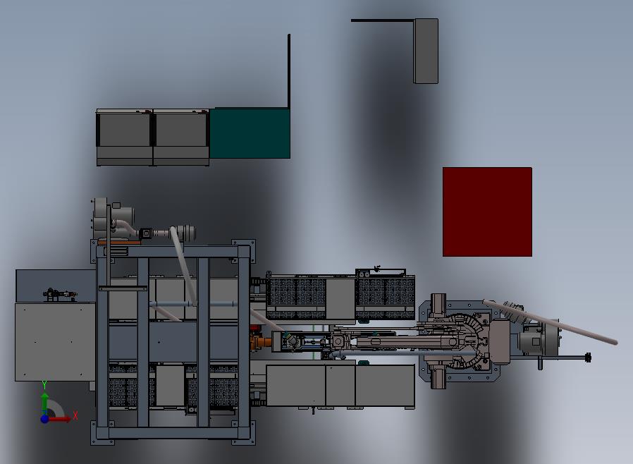 卫生巾生产线前视图