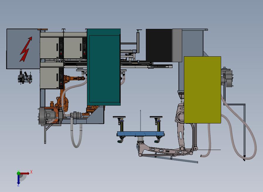 卫生巾生产线俯视图