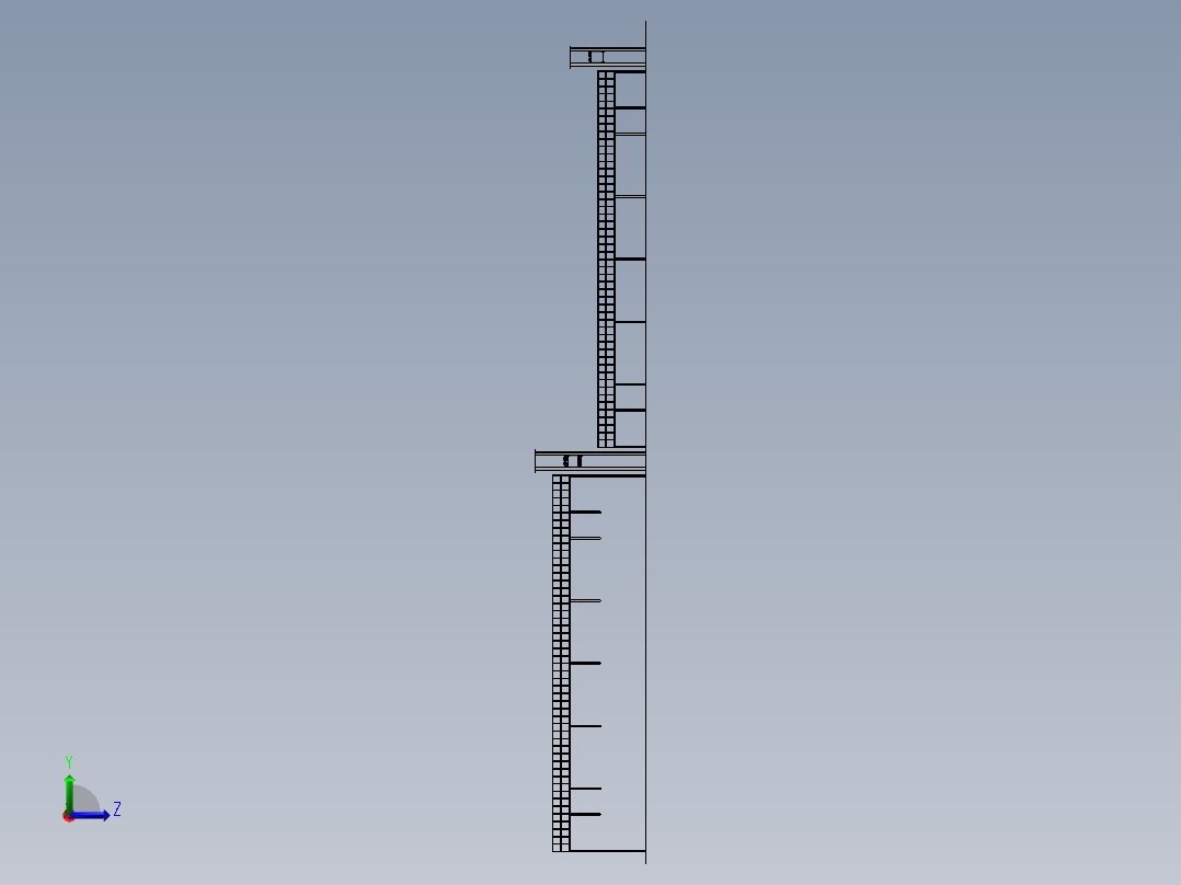 电镀生产线左视图