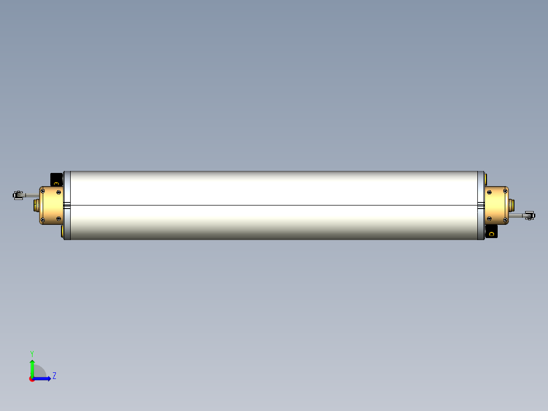 紫外线海水消毒器3D数模左视图