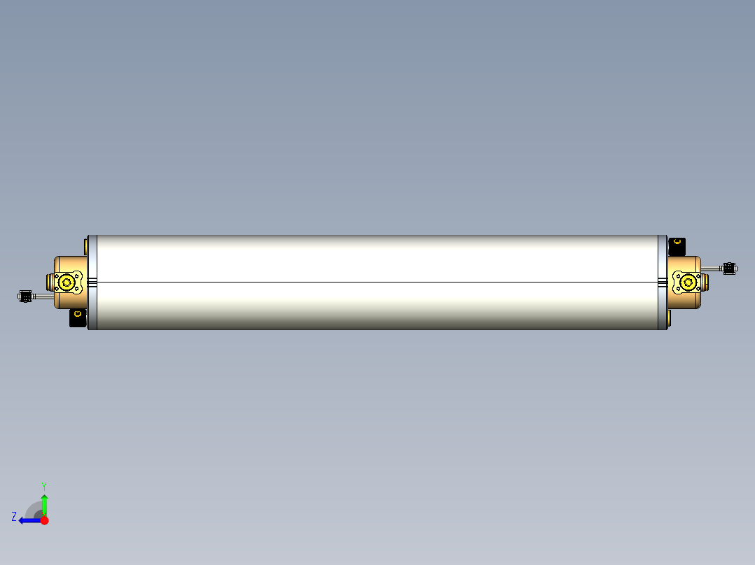 紫外线海水消毒器3D数模右视图