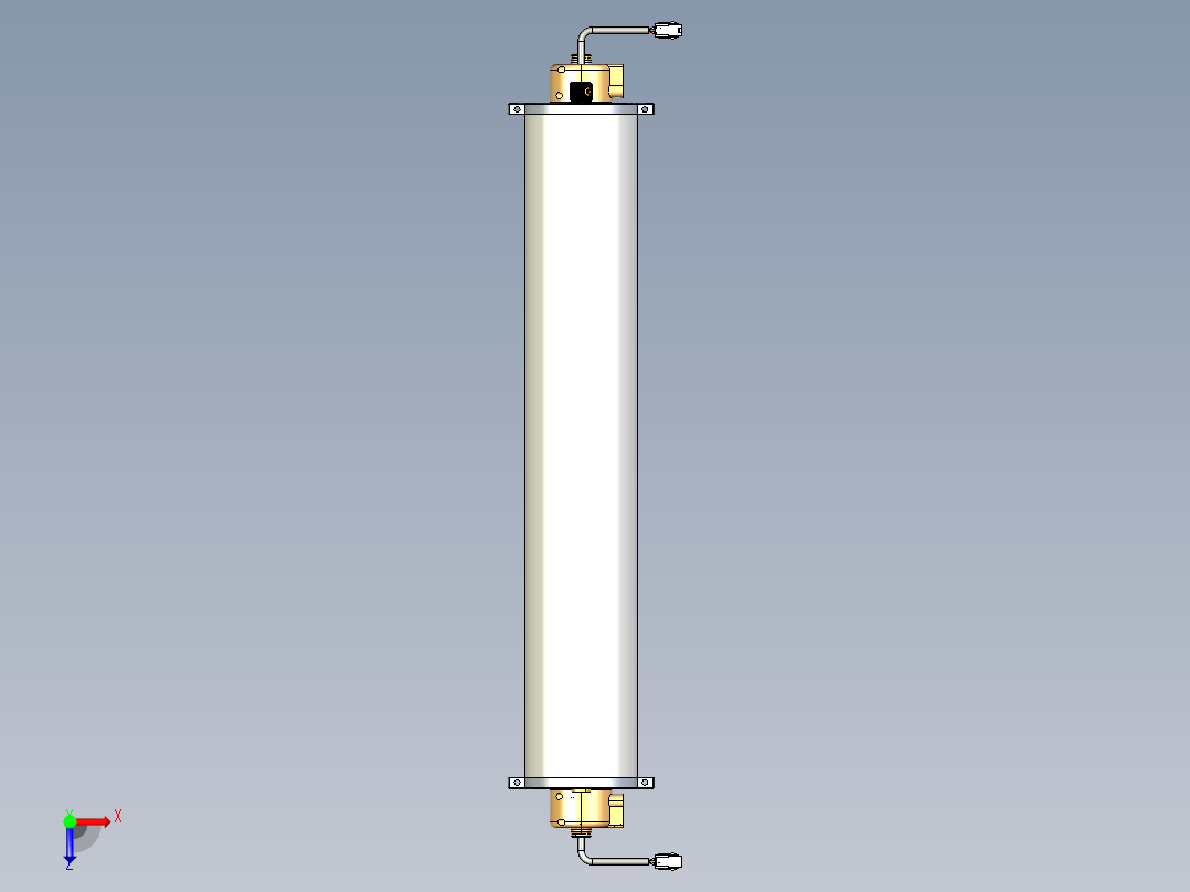 紫外线海水消毒器3D数模俯视图