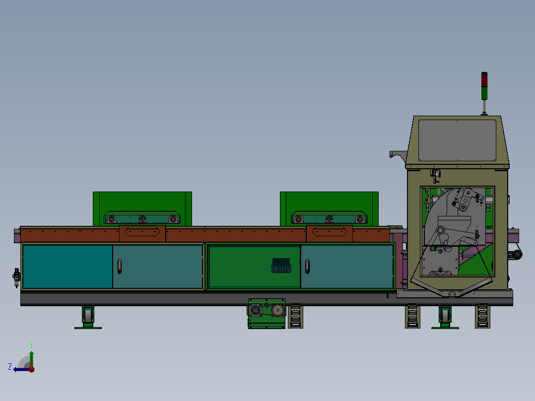 自动纸板捆扎机1.5米sw16可编辑右视图