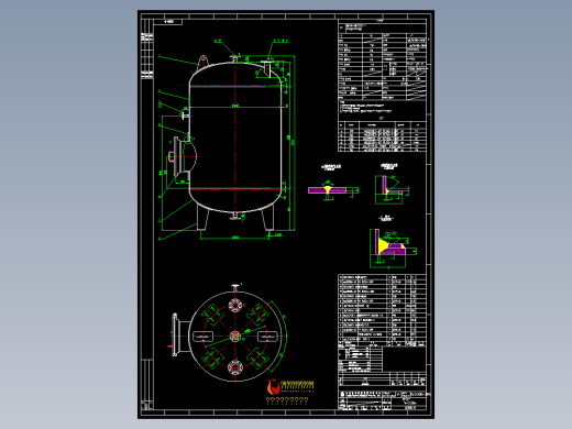 3.26立方米空气压缩气包详图