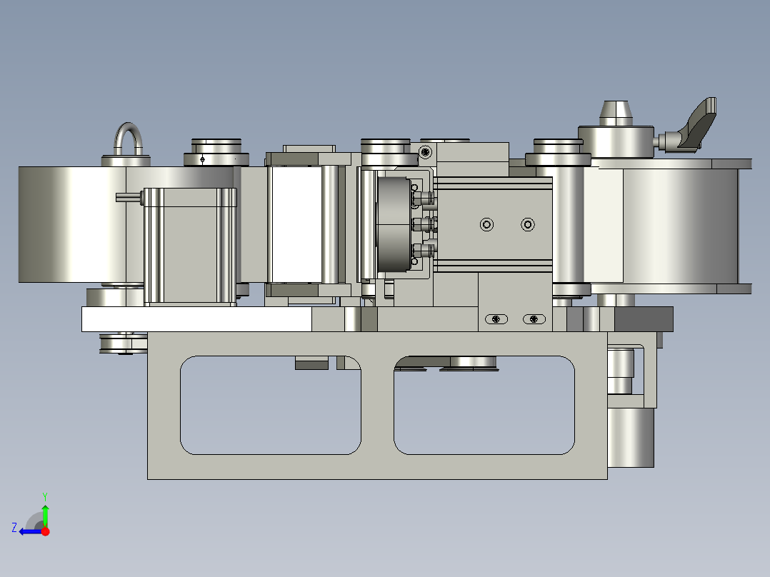 自动贴标机标签剥离3D 三维模型 非标自动化设备3D图纸右视图
