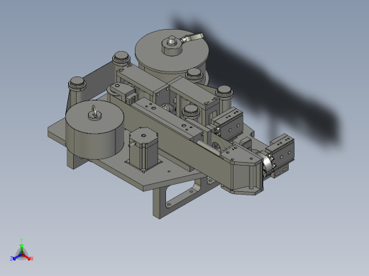 自动贴标机标签剥离3D 三维模型 非标自动化设备3D图纸正等轴测缩略图