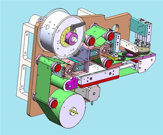自动贴标机标签剥离3D 三维模型 非标自动化设备3D图纸