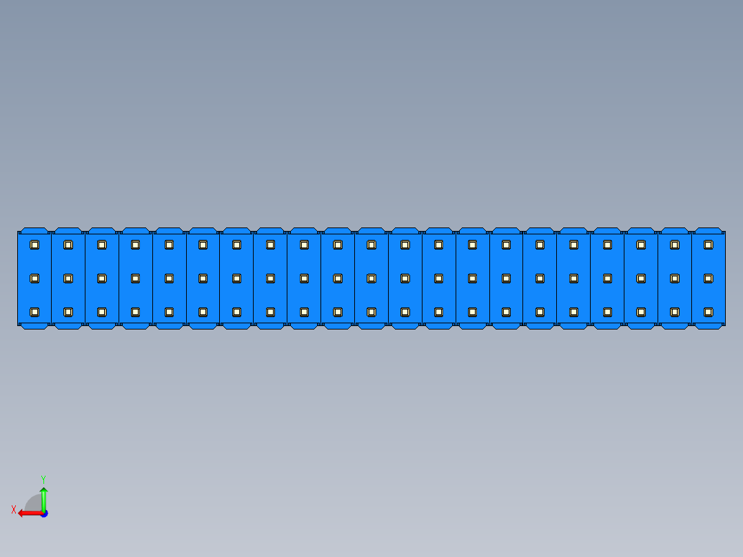 彩色公头100mil（2.54mm）系列-DS1021_blue_3x21p_100mil_Type5_rev1.0后视图
