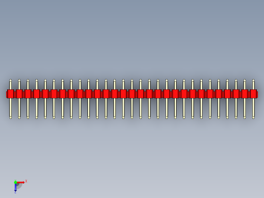 彩色公头100mil（2.54mm）系列-DS1021_red_2x29p_100mil_Type1_rev1.0俯视缩略图