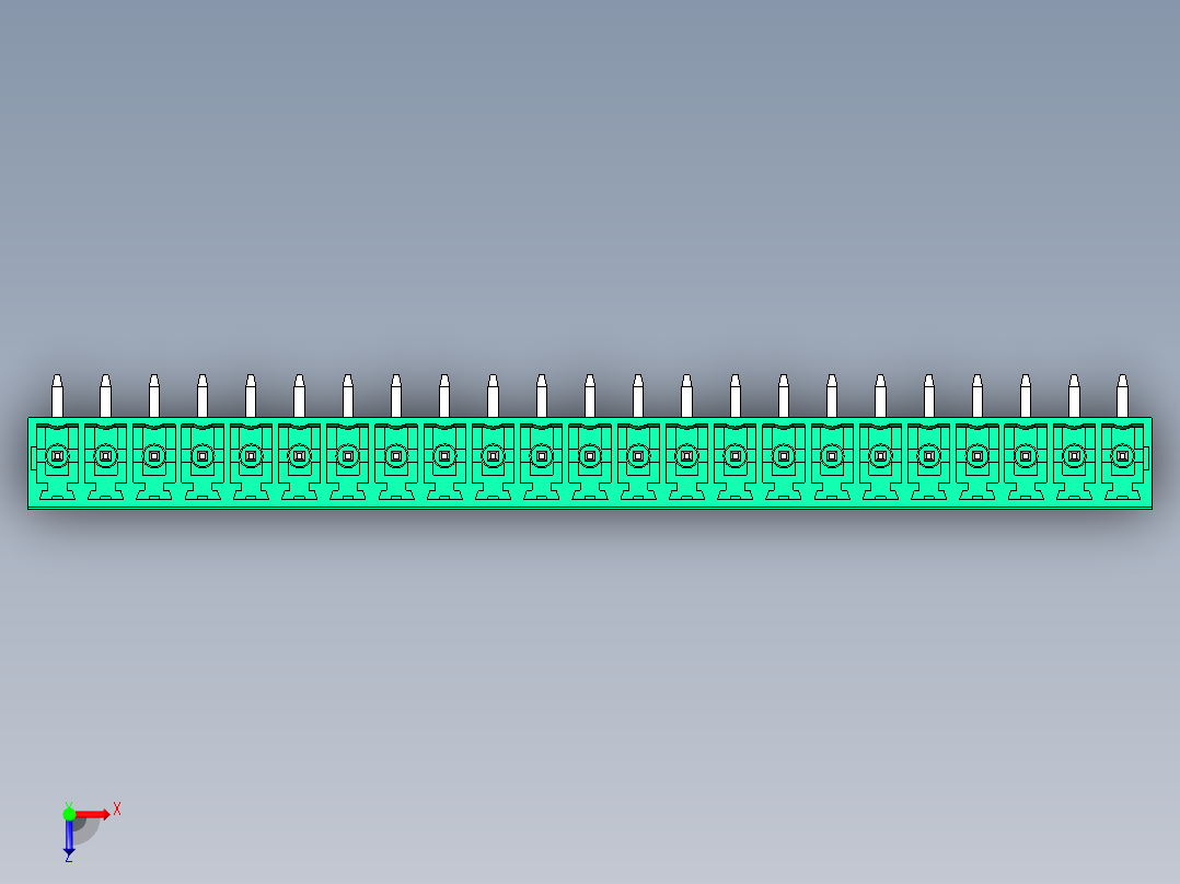 DEGSON 15EDG 系列 3.81mm 插拔式接线端子-15EDGRC-3.81-23P-14-00AH俯视图