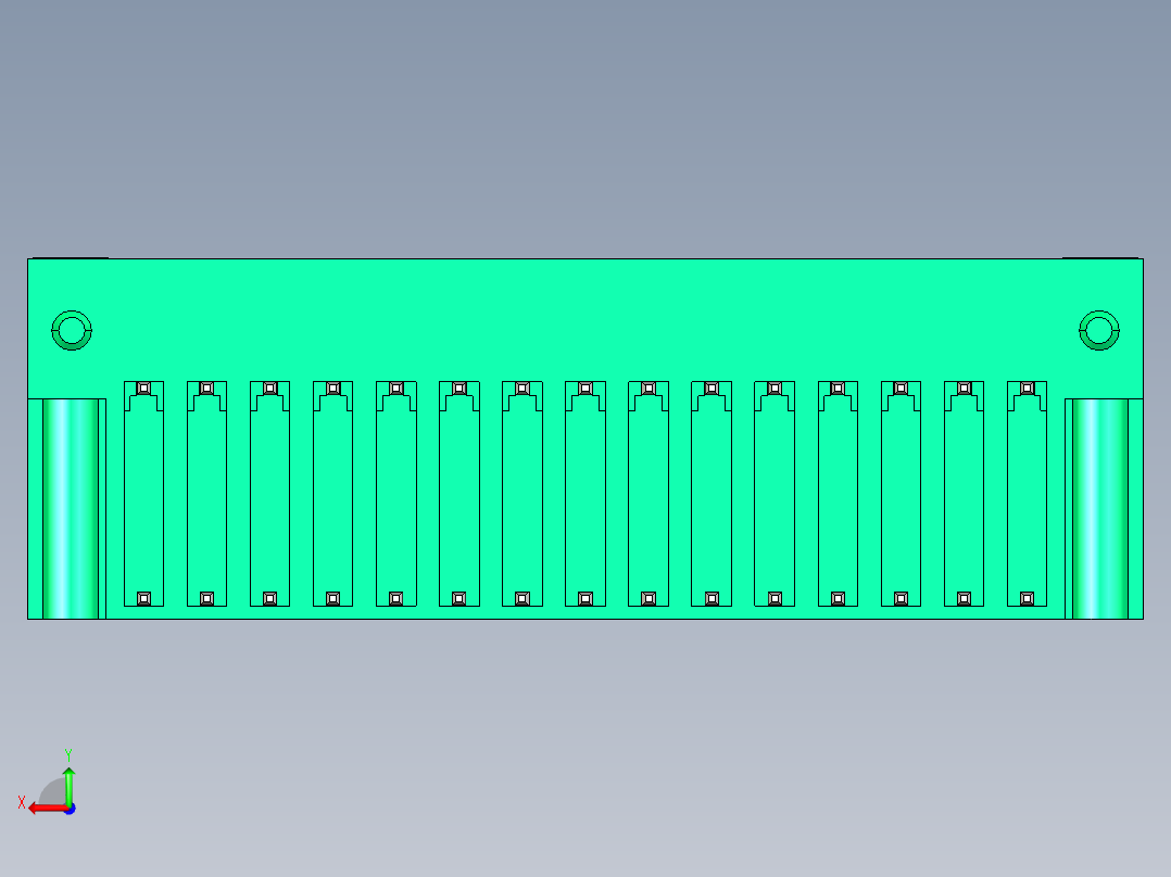 DEGSON 15EDG（公头） 3.81mm 螺钉锁紧，插拔式接线端子 FullPack-15EDGRHM-3.81-30P-14-00AH后视图