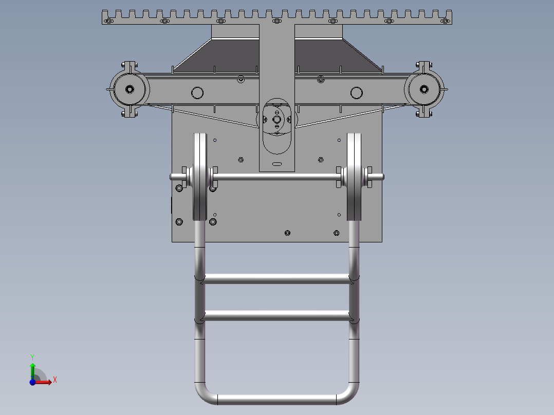 自走式草坪机结构设计和仿真【三维SW+CAD+说明书】前视图