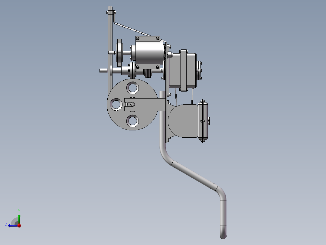 自走式草坪机结构设计和仿真【三维SW+CAD+说明书】右视图