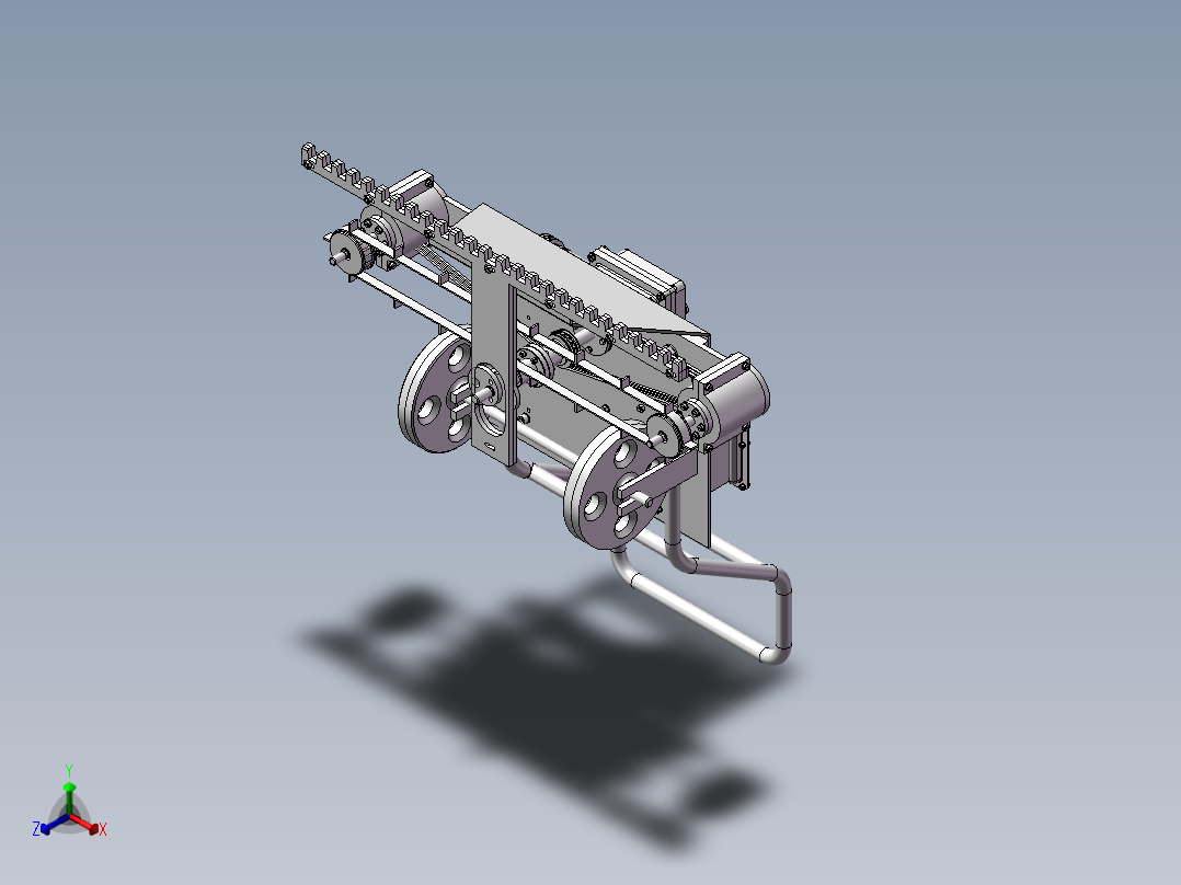 自走式草坪机结构设计和仿真【三维SW+CAD+说明书】正等轴测图