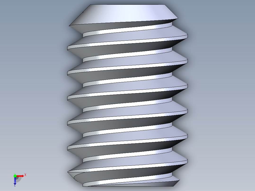 UNC 平头紧定螺钉-UNC SET SCREW 2-58 x 3.18.STEP俯视图