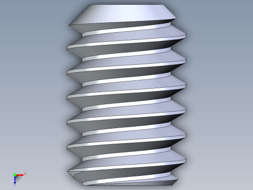 UNC 平头紧定螺钉-UNC SET SCREW 2-58 x 3.18.STEP俯视缩略图