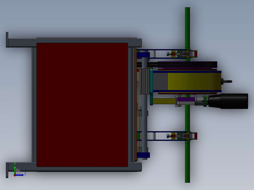 166全自动数控弯管机床左视图