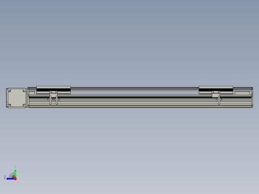 直线模组LHB17-L40-S700-L(B)设计图纸右视缩略图