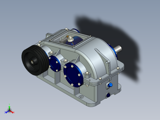 JX628-二级齿轮减速器的设计三维建模和运动仿真视频-Creo正等轴测缩略图