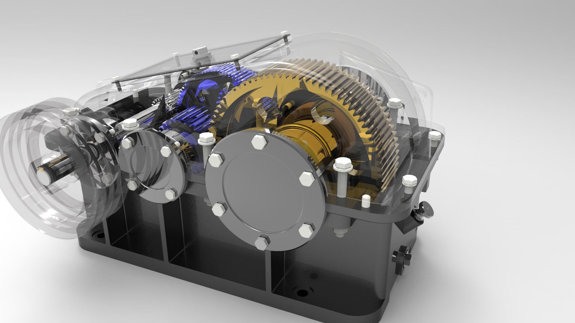 JX628-二级齿轮减速器的设计三维建模和运动仿真视频-Creo