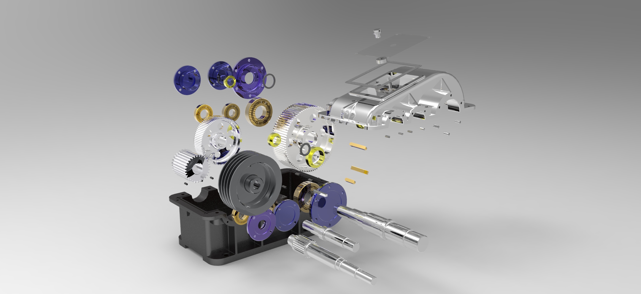 JX628-二级齿轮减速器的设计三维建模和运动仿真视频-Creo