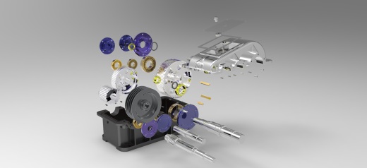JX628-二级齿轮减速器的设计三维建模和运动仿真视频-Creo缩略图
